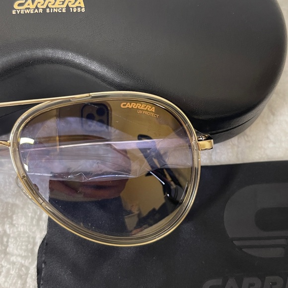 Carrera Gold and Blue Women's Sunglasses - Picture 4 of 14